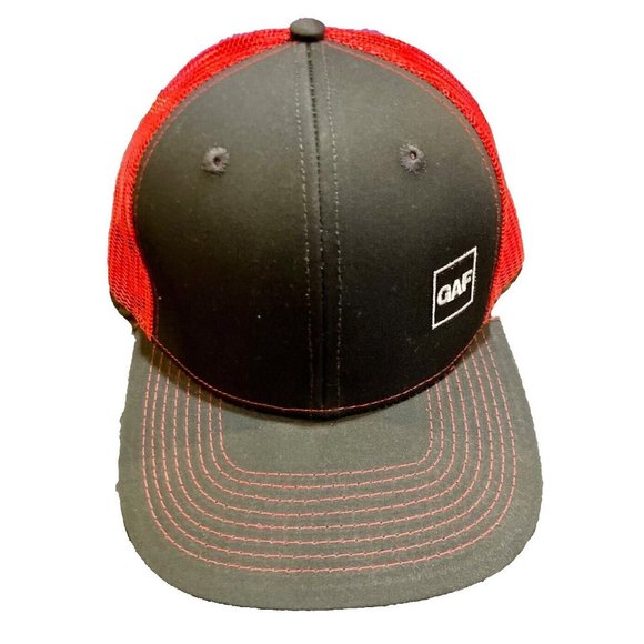 GAF Trucker Hat New Black / Red Basecamp - Picture 2 of 8